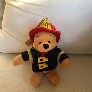 Vintage NWT Disney Store Pooh fireman